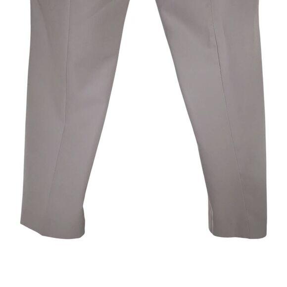 NWT Adrianna Papell Light Gray Slit-Front Slim Fit Ankle Dress Pants Size 10 - Picture 7 of 16